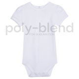 *Sublimation Blanks* Blank Girl's Short Puff Sleeve Infant Bodysuit - Poly Blend